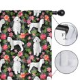 thumbnail image 4 of Blackout Kids Curtains,White Poodle Dog Hawaiian Floral Childrens Insulated Curtains Set Of 2,Bedroom Essentials,Toddler Room Decor 52x84in(132x213cm), 4 of 4