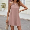 thumbnail image 5 of Blczomt Casual Womens Summer Dresses Halter Beach Tank Dress Loose Fit 2025 Pink Womens Fashion 2025, 5 of 7