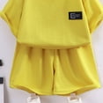 thumbnail image 5 of Zshosam Boys Vacation Outfits Boys' Short-Sleeved Suit, Fashionable and Comfortable, Suitable for Summer Adventure and Casual Occasions Size 3T 4T,(Yellow 3-4 Years), 5 of 6