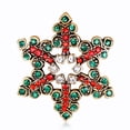 thumbnail image 1 of Broche de copo de nieve de Navidad con cristales multicolor y diamantes de imitación ShuxiuWang 1327537102663, 1 of 5
