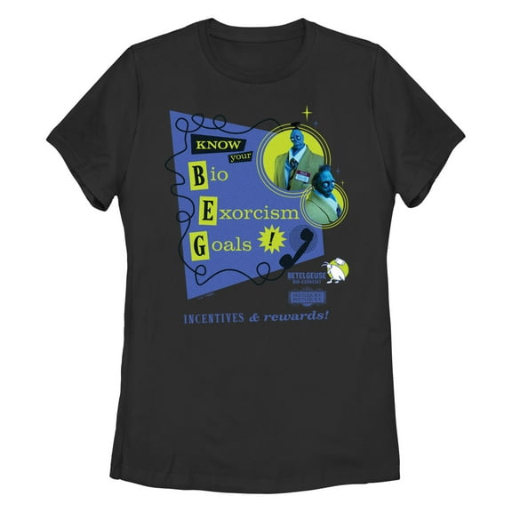 Women's Beetlejuice Beetlejuice Bob Bio Exorcism Goals Graphic T-Shirt