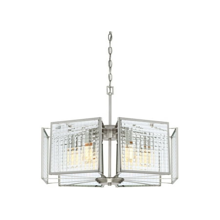 

Satin Platinum Tone Finish Chandeliers 23 Wide Medium Base Type 6 Light Fixture