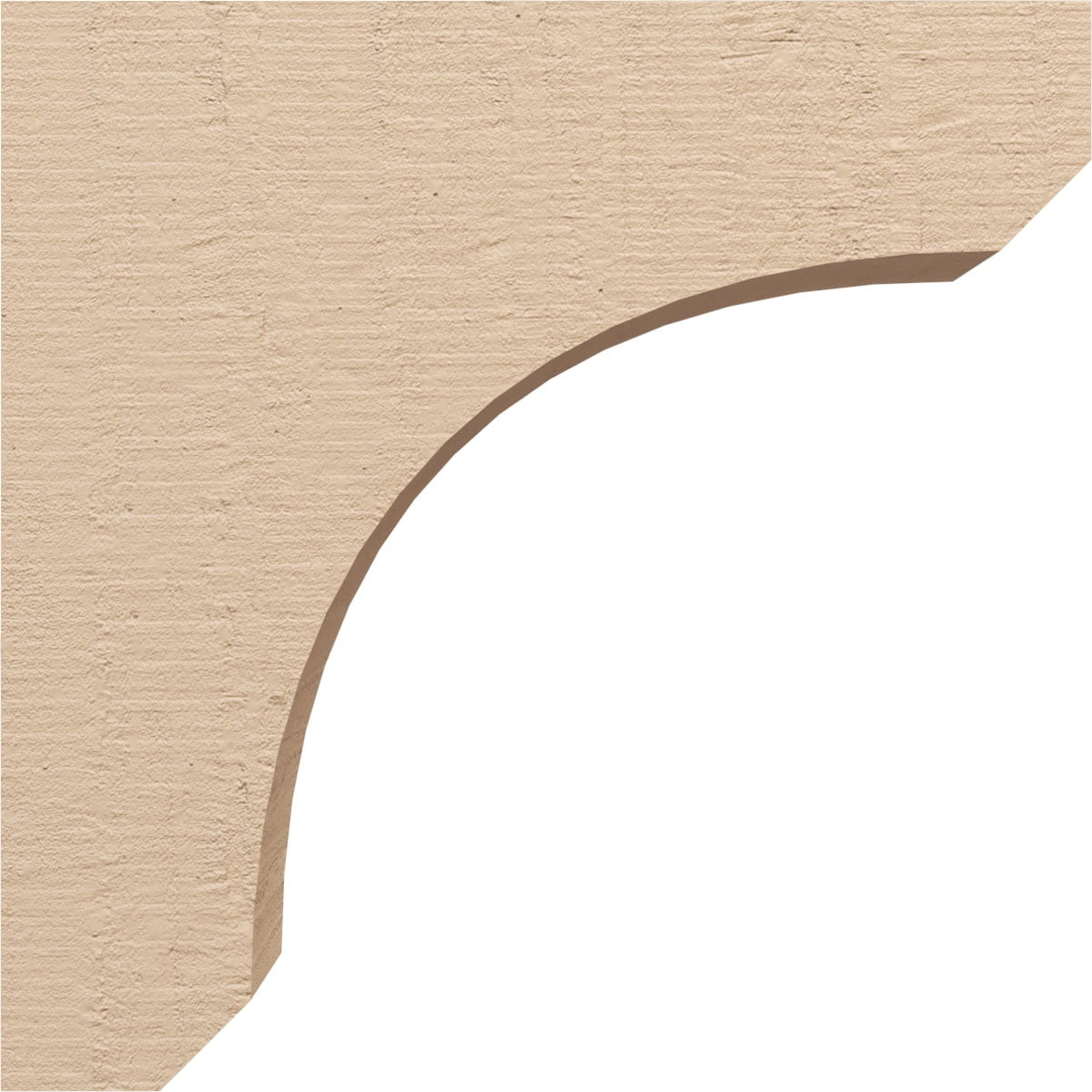 4"W x 16"D x 16"H Thin Legacy Rough Cedar Woodgrain TimberThane Corbel, Primed Tan