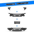 thumbnail image 5 of Modular 3 IN 1 Design Steel Front Bumper+Side Wing+Skid Plate For 2019-2024 RAM 1500(Exclude EcoDiesel,Rebel,TRX & Ram 1500 Classic)w/2*4" Pod lights, 5 of 12