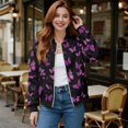 thumbnail image 2 of DISNIMO Butterfly Printed Jackets for Women Comfy Sweatshirts Zip Up Outwear Long Sleeve Sweatshirt Jacket with Pockets, S, 2 of 7