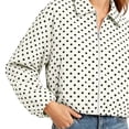 thumbnail image 3 of Vmvidoty Polka Dot Cropped Zip-Up Fashion Jackets Women's (White, M), 3 of 7