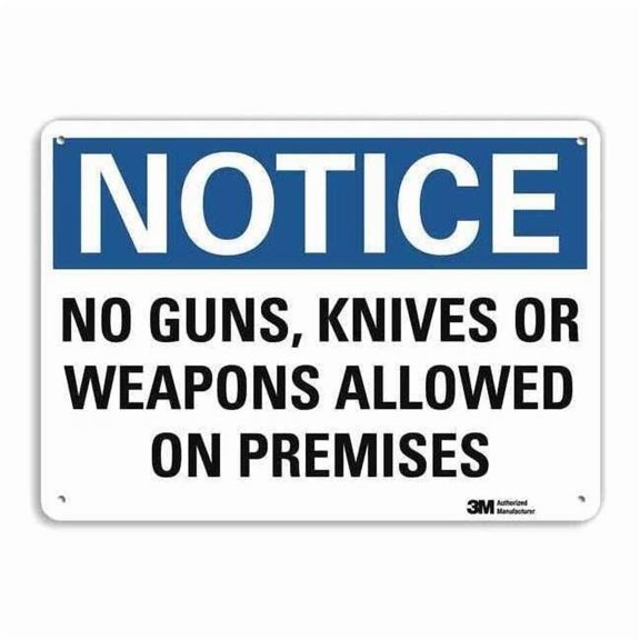 Lyle Notice Sign,10 in x 14 in,Aluminum U5-1381-RA_14X10