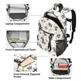 thumbnail image 5 of JIALIOU 14" Laptop Backpack Waterproof Airline Approved Stylish Casual Daypack for Travel Business College Work, Cartoon Zebras and Leaf, 5 of 8