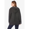 thumbnail image 2 of Roaman's Women's Plus Size Hooded All-Weather Jacket Fleece Lining Rain Coat, 2 of 6