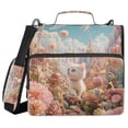 thumbnail image 2 of Circular Folder Package 13.6*3.5*12.4 Inches ,Binder Bag，Binder Organizer，Zipper Binder，3 Ring Binder ,Suitable for Work Flower World Cat, 2 of 8