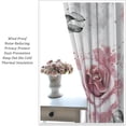 thumbnail image 5 of Rose Flower Curtains Retro Romantic Watercolor Floral Rose Red Pink White Living Room Bedroom Kitchen Rod Pocket Blackout Window Drapes 42x63in, 5 of 6