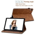 thumbnail image 5 of Decase for ipad 56/pro 9.7 inch 2016/2017/2018 Sleepable Pure Color Zipper Wallet Card Slot Pen Slot ipad Case, Soft TPU Back Shock Resistant Drop ipad Case for iPad 6th Generation, Brown, 5 of 7