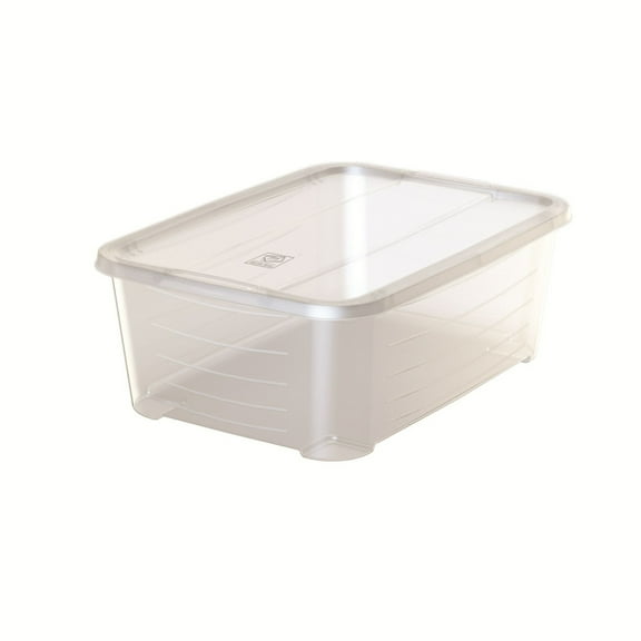 Life Story Plastic Lidded Storage Box for Closet Organization, 12 Quart, Clear, 6 Pack