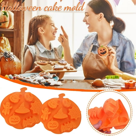 

Mittory Bat Skull Cartoon Cake Mold DIY Cookie Mold Autumn Color #2497