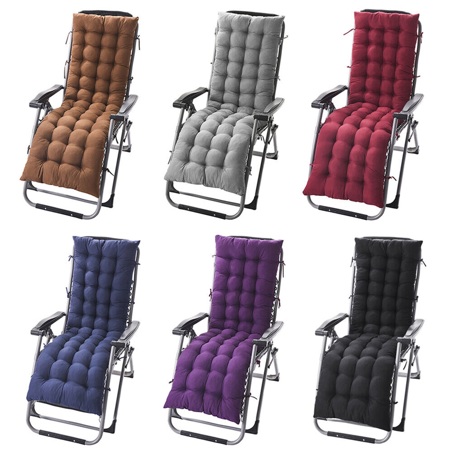 Fresh Fab Finds 66.92x22.04in Thickened Chaise Lounger Cushion Recliner Rocking Chair Sofa Mat Deck Chair Cushion
