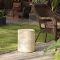 thumbnail image 5 of LuxenHome Beige and Brown MgO 13.6-Inch Round Outdoor Side Table, 5 of 9