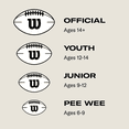 thumbnail image 6 of Wilson GST SpeedSkin Football - Brown, Youth Size, 6 of 6