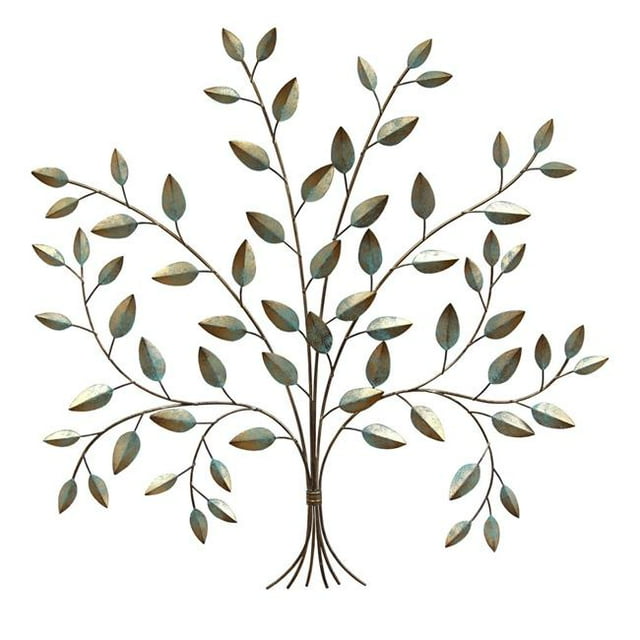 Arbre de la Vie Décoration Murale&44; Or et Turquoise