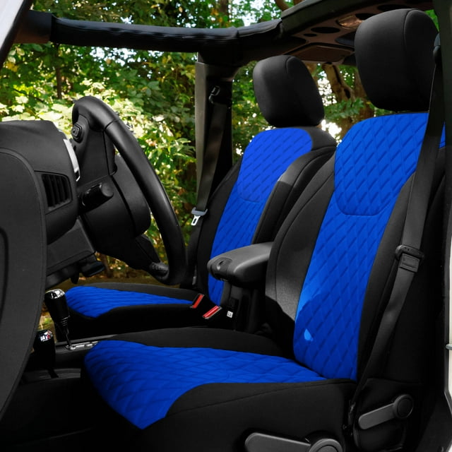 FH Group Neoprene Waterproof Custom Fit Seat Covers for 2007-2018 Jeep Wrangler JK 4DR Front Set