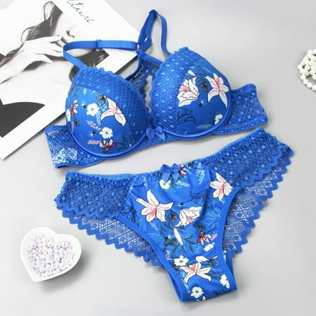 

Lingerie For Women Sexy Embroidery Lace Extreme Padded Push Up Underwear Bra Set Bra Sets
