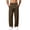 Coffee, variant on Mens Sweatpants with Multi Pocket Solid Color Stretch Loose Fit Casual Straight Pants Elastic Waist Casual Wide Leg Sweatpants