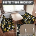 thumbnail image 2 of XYZCANDO Beautiful Daisy RV Dinette Cushion Covers Washable Camper Decor Stretchable Sofa Covers Washable Cushion Covers for Couches and Sofas Universal Slip Covers for Loveseat Black, 2 of 7