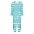 thumbnail image 5 of FAHXNVB Fleece Pajama Sets for Womens 2 Piece Soft Warm Fluffy Fuzzy Pajama Set Cute Striped Long Sleeve Cozy Winter Pj Outfits with Pockets, 5 of 6