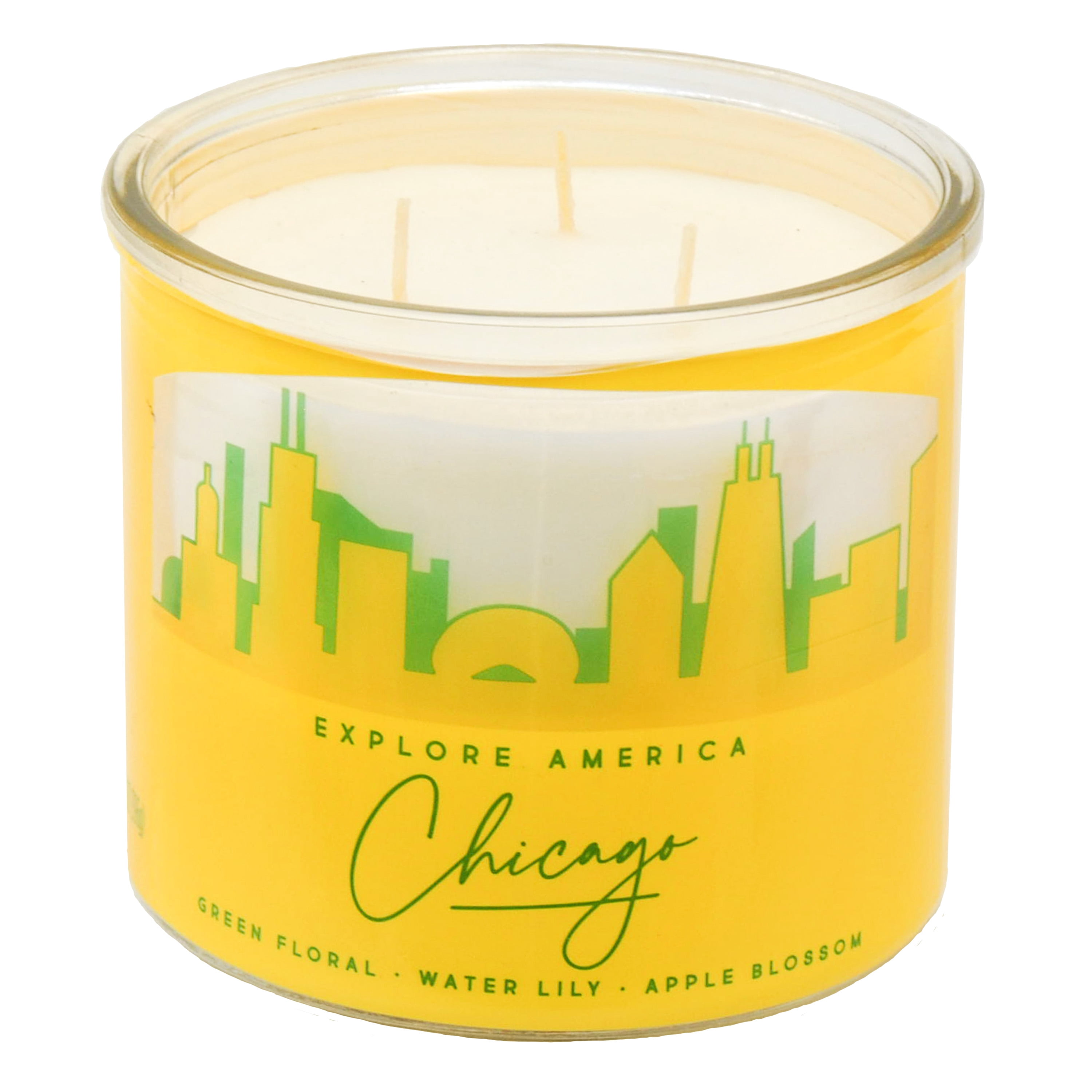 Mainstays 3-Wick 14 oz Scented Container Candles, Chicago and Grand Canyon, 2-Pack