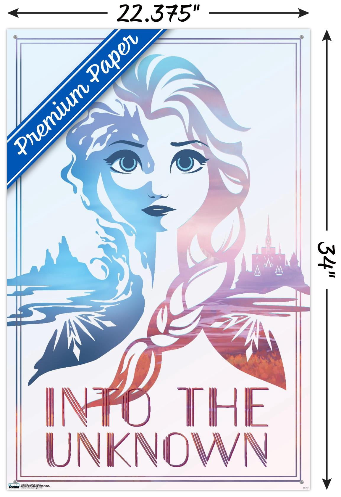 Disney Frozen 2 - Into the Unknown Wall Poster with Push Pins, 22.375" x 34"