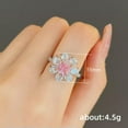 thumbnail image 2 of K-KED Women 925 Silver Filled Wedding Rings Cubic Zircon Engagement Delicate Jewelry Sz 6-10-7, 2 of 6