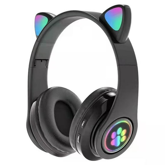 Glow Headset Wireless Earstud Gaming Supplies Cordless Earphone Version Fine Workmanship Multicolored Cute Looking Sweet Gift Noise Reduction black