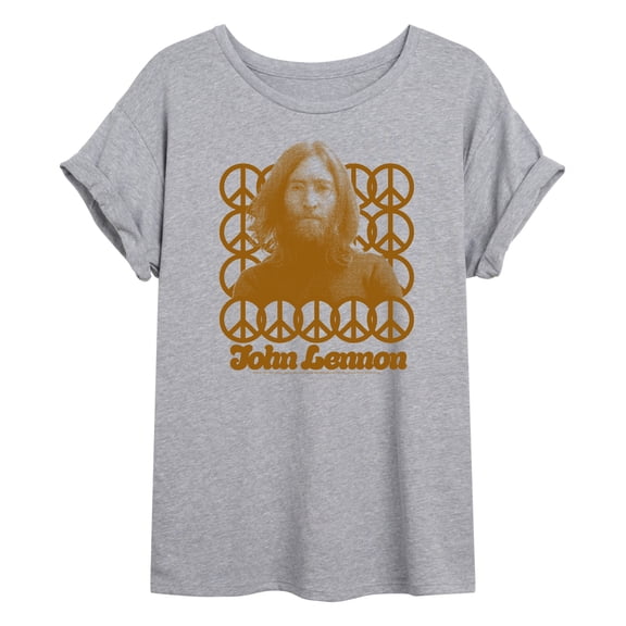 John Lennon - Lennon Peace Portrait - Women's Oversized Graphic T-Shirt