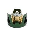thumbnail image 5 of Mini estufa de alcohol para mochileros, quemador de alcohol de latón liviano con soporte de aluminio para acampar, caminar y hacer picnic (verde), 5 of 5