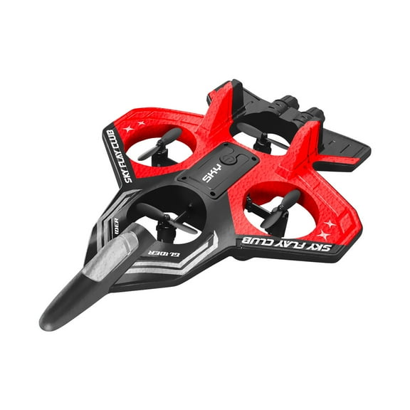 Remote Control Airplane Drone with Altitude Hold and LED Lights, 2.4Ghz RC Foam Aircraft for Beginners, 360° Flip Stunt Plane with 3 Speed Modes, Flying Toy for Ages 6-7, 7-8 Years