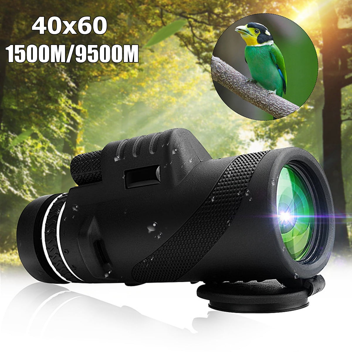 40X60HD Day&Night Vision Zoom Optical Monocular Hunting Camping Hiking Telescope 