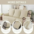 thumbnail image 4 of Lavish Cover 100% Waterproof Recliner Sofa Cover, 3 Pieces Non-Slip Recliner Couch Slipcovers, Washable Furniture Protector with Pockets & Elastic Straps for Kids Pets, 3 Seaters, Beige, 4 of 9