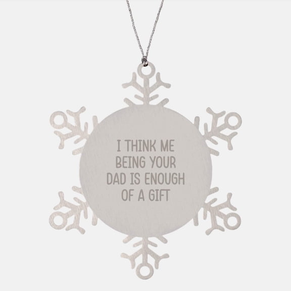Funny Dad Snowflake Ornament Gifts from Family for Christmas Unique Dad Gifts