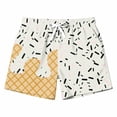 thumbnail image 4 of Boys Shorts Kids Ice Cream Print Soft Stretch Waist Summer Casual Breathable Shorts Beige 2-3 Years, 4 of 5