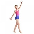 thumbnail image 2 of Girls Leotards Gymnastic Dance Onesies Ballet Tank Sleeveless Colorful Shiny Leotard, for 5-14 Years, 2 of 7