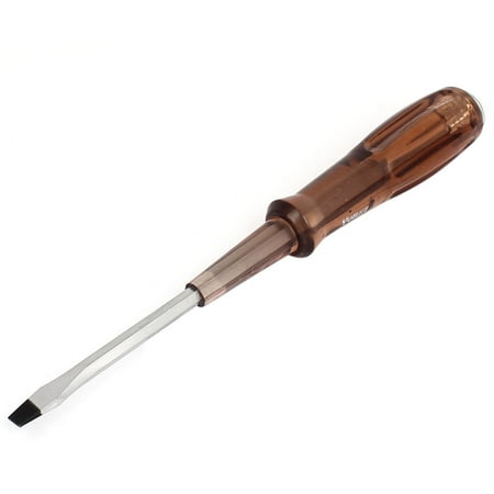 

6.5mm Tip Plastic Handle Magnetic Slotted Flat Head Screwdriver Handy Tool