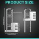 thumbnail image 3 of 2 Piezas Código de Cerradura de Combinación de 4 Dígitos Cerradura de Gabinete Cerradura de Gimnasio en Forma de U Candado Ajustable Cerradura de Grillete para la Escuela, 3 of 5