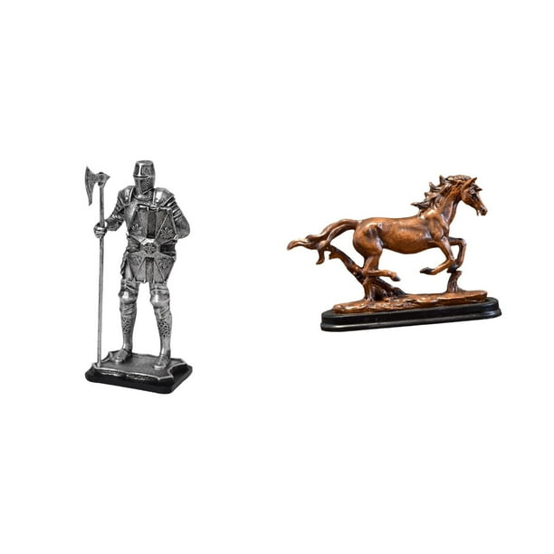 Figura de escritorio,Estatua de caballero,arte,artesanía,coleccionable,escritorio,oficina,Figura de caballo,Escultura de figura de caballo en miniatura coleccionable,Estatua de animal de