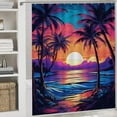 thumbnail image 5 of Hawaiian Style Shower Curtain Sets with Rugs 4 Piece Rustic, 5 of 8