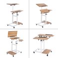 thumbnail image 4 of SDADI Wheeled Adjustable Height Home Office Standing Desk, Dark Grain, 4 of 7