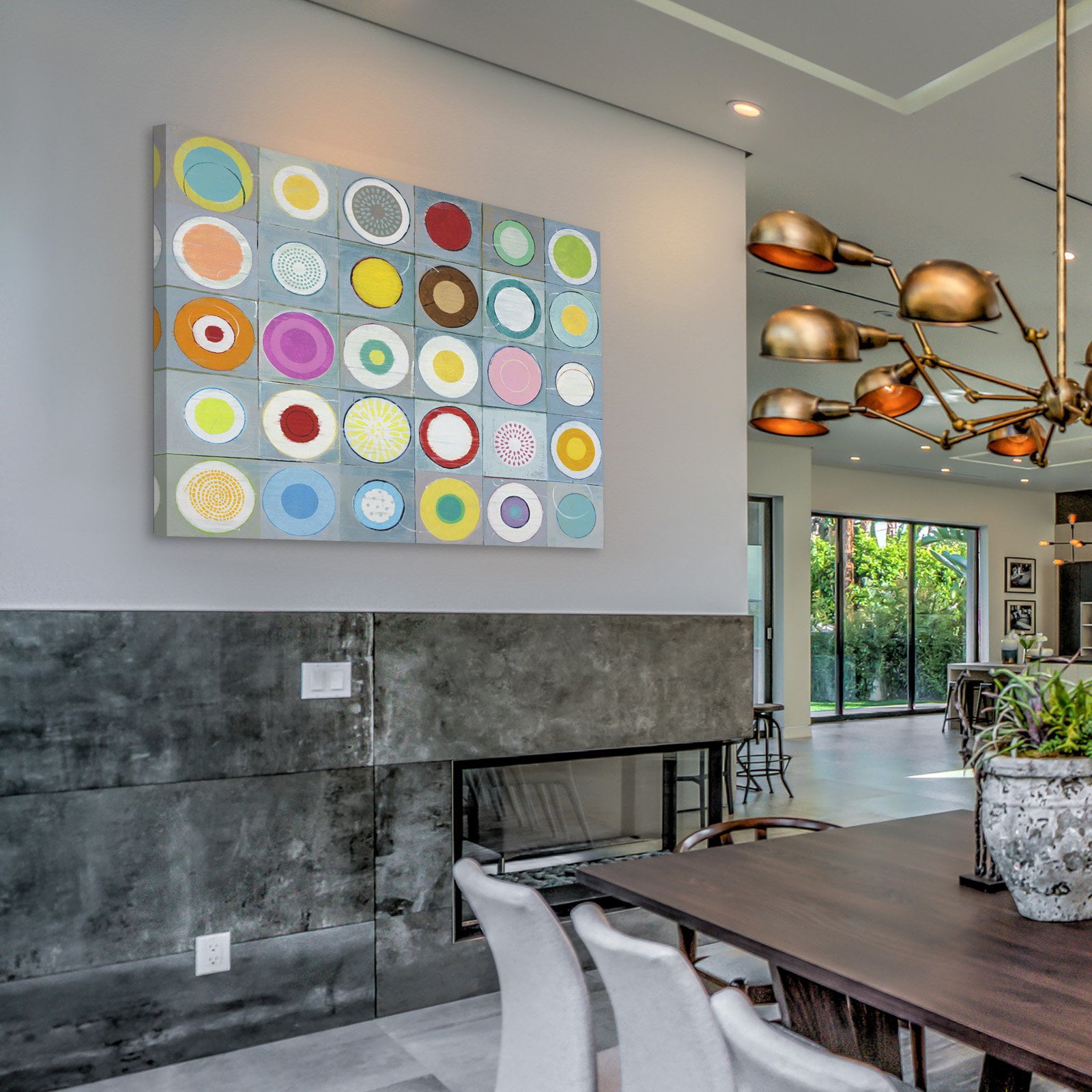Marmont Hill - "Colors Round" by Julie Joy Painting Print on Wrapped Canvas