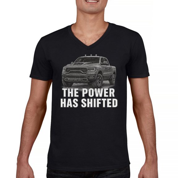 702 HP Power Pickup Truck Men's V-Neck T-shirt American 4x4 Offroad 1500 V8 Performance