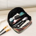 thumbnail image 2 of FORMRS Makeup Bag Travel Cosmetic Organizer for Women Fold Flat Zipper Pouch with Handle, Artistic Desert Pattern, 2 of 8