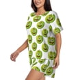 thumbnail image 2 of "Wukai Happy Fruit Women's Pajama Set - Short-Sleeve Top and Shorts with Elastic Waistband and Pockets for Loungewear, Yoga, and Casual Wear-3X-Large, 2 of 8