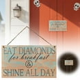 thumbnail image 2 of Eat Breakfast & All Day Kitchen Wall Decor Sign - Farmhouse Hanging Plaque With Rope Hanger For Home, Dining Room, Cafe - 8.98"X5.98" Pvc Art, 2 of 6