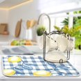 thumbnail image 5 of Yayeee Dish Drying Mat for Kitchen Counter 16"x18" Microfiber Absorbent Pad, Light Lemon, 5 of 7
